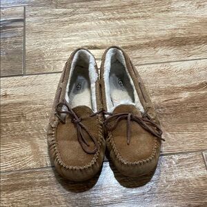 UGG Tan Suede Moccasin Slippers